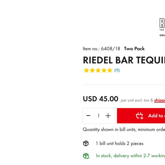 [NEW] Set of two Riedel Tequila Glasses - Picture 4 of 4